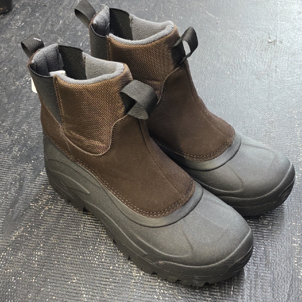 Men's Brown and Black Boots